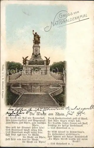 Niederwalddenkmal Nationaldenkmal Kat. Ruedesheim am Rhein