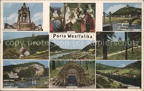 Porta Westfalica Kaiser Wilhelm Denkmal Ansichten Kat. Porta Westfalica
