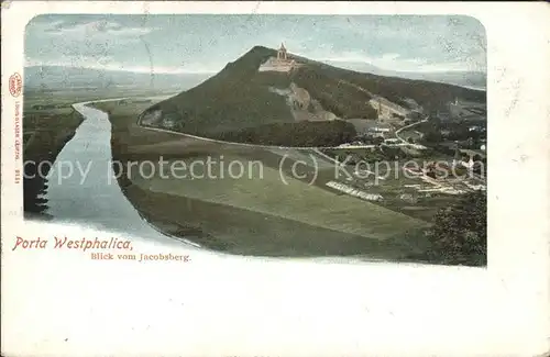 Porta Westfalica Kaiser Wilhelm Denkmal Blick vom Jacobsberg Kat. Porta Westfalica