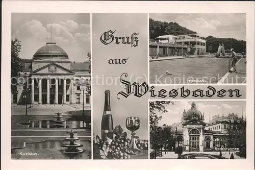 Wiesbaden Kurhaus Opelbad Kochbrunnen Kat. Wiesbaden