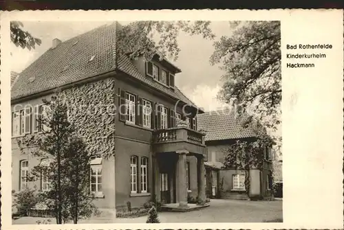 Bad Rothenfelde Kinderkurheim Hackmann Kat. Bad Rothenfelde