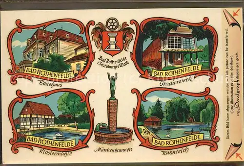 Bad Rothenfelde Maerchenbrunnen u.Badehaus Kat. Bad Rothenfelde