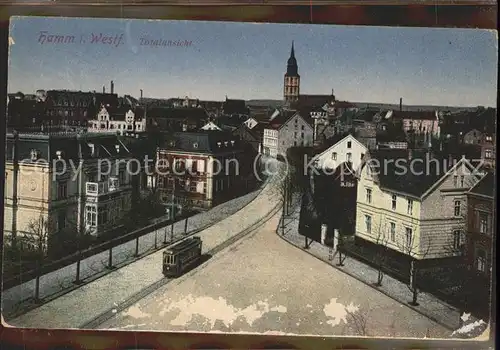 Hamm Westfalen Strassenpartie mit Strassenbahn Kat. Hamm