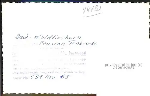 Bad Waldliesborn Pension Tenbrockhaus Kat. Lippstadt