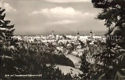 Freudenstadt Panorama im Schnee Kat. Freudenstadt