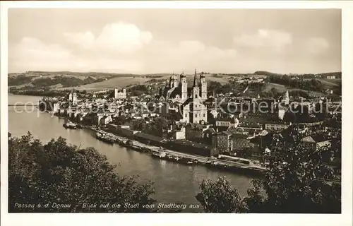 Passau Panorama vom Stadtberg Kat. Passau