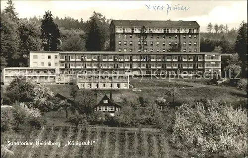 Koenigstuhl Heidelberg Sanatorium Heidelberg Kat. Heidelberg