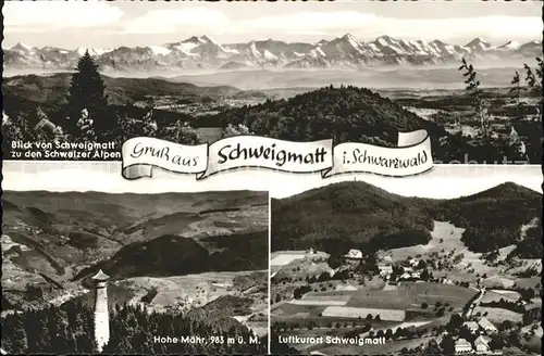 Schweigmatt Panorama mit Alpen Hohe Moehr Kat. Schopfheim