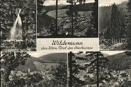 Wildemann Ansichten Wasserfall Kat. Wildemann Harz