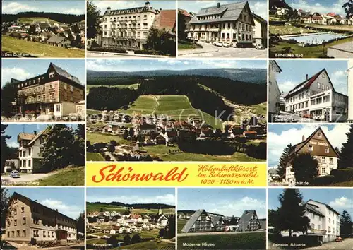 Schoenwald Schwarzwald Ansichten Kat. Schoenwald im Schwarzwald