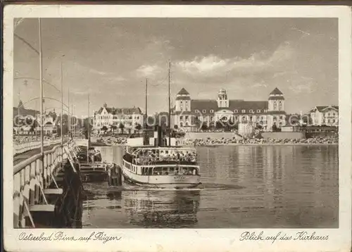 Binz Ruegen Kurhaus Seebruecke Kat. Binz