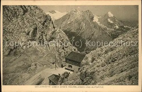 Garmisch Partenkirchen Meilerhuette Hochblassen Alpspitze Kat. Garmisch Partenkirchen