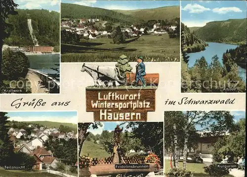 Haeusern Schwarzwald Kraftwerk Albsee Fridolinsbrunnen Kurgarten Kat. Haeusern