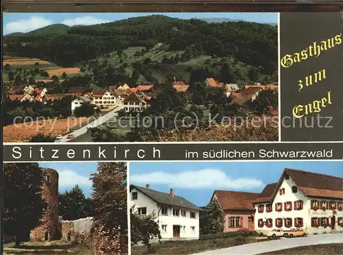 Sitzenkirch Gasthaus "Zum Engel" Heinz Senger Kat. Kandern