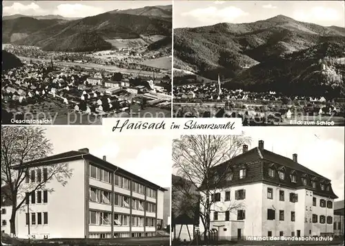 Hausach Panorama Blcik vom Schloss Bundesbahnschule Kat. Hausach