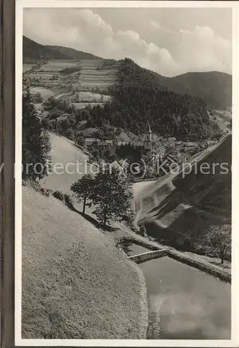 Zell Wiesental Blick vom Kuehllochweg  Kat. Zell im Wiesental