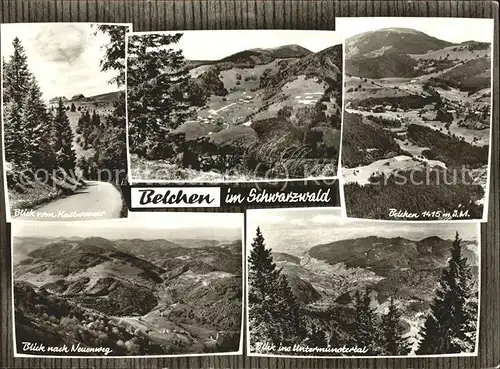 Belchen Baden Panorama mit Teilansichten Kat. Neuenweg