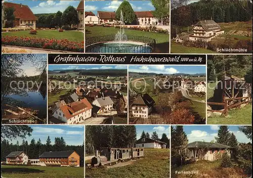 Grafenhausen Schwarzwald Schluechtmuehle und See Ferienhaus Teilansichten Kat. Grafenhausen