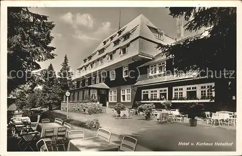 Feldberg Schwarzwald Hotel Kurhaus Hebelhof Kat. Feldberg (Schwarzwald)