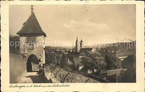 Esslingen Neckar Neckarhalde Panorama Kat. Esslingen am Neckar