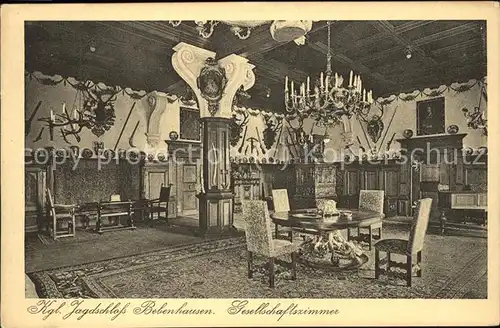 Bebenhausen Tuebingen Kgl Jagdschloss Gesellschaftszimmer Kat. Tuebingen