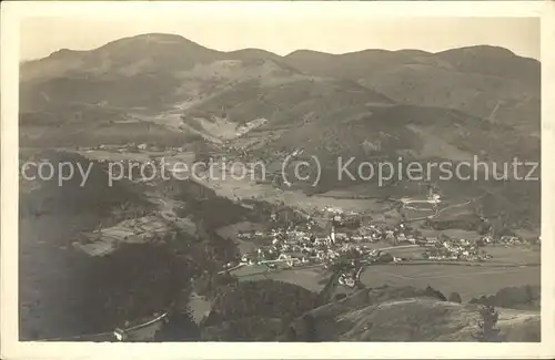 Schoenau Schwarzwald Panorama mit Belchen Kat. Schoenau im Schwarzwald