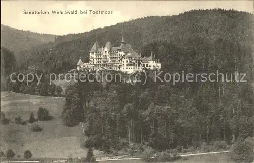 Todtmoos Sanatorium Wehrawald Kat. Todtmoos