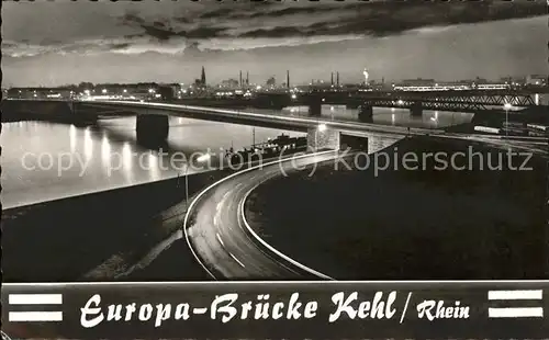 Kehl Rhein Europa Bruecke Kat. Kehl