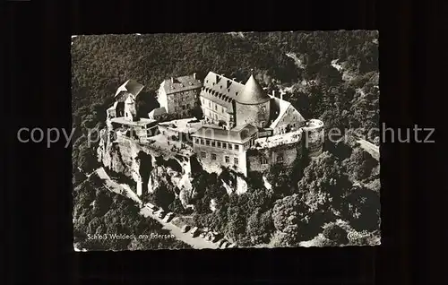 Edersee Schloss Waldeck Fliegeraufnahme Kat. Edertal