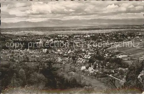 Badenweiler Panorama mit Vogesen und Rheinebene Kat. Badenweiler