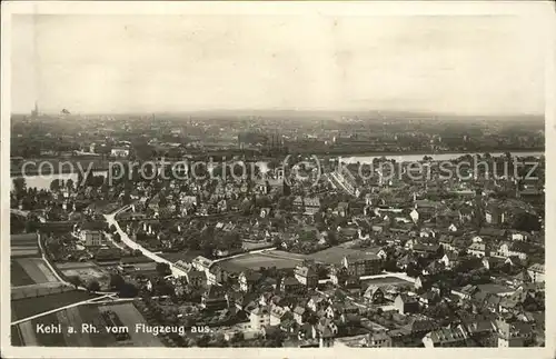 Kehl Rhein Fliegeraufnahme Kat. Kehl