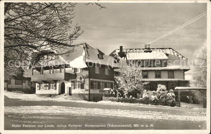 Hinterzarten Hotel Pension Zur Linde Kat Hinterzarten Nr Kk72248 Oldthing Ansichtskarten Baden Wurttemberg