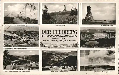 Feldberg Schwarzwald Feldbergturm Bismarckdenkmal Feldsee Kat. Feldberg (Schwarzwald)