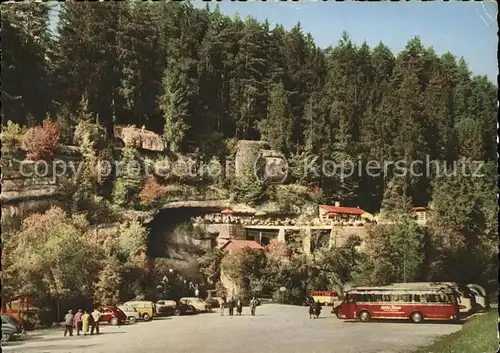 Pottenstein Oberfranken Terrassen-Cafe Teufelshoehle / Pottenstein /Bayreuth LKR