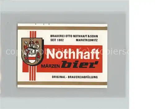 Marktredwitz Nothhaft Maerzenbier Kat. Marktredwitz