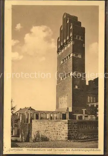 Darmstadt Hochzeitsturm Terrasse Ausstellungsgebaeude Kat. Darmstadt