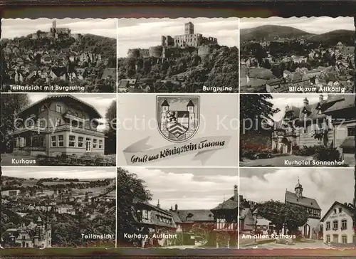 Koenigstein Taunus Burgruine Kurhaus Am alten Rathaus Kat. Koenigstein im Taunus