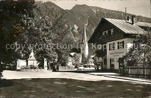 Bayrischzell Kriegerdenkmal Kat. Bayrischzell