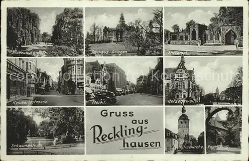 Recklinghausen Westfalen Ehrenmal Markt Hindenburg Park / Recklinghausen /Recklinghausen LKR