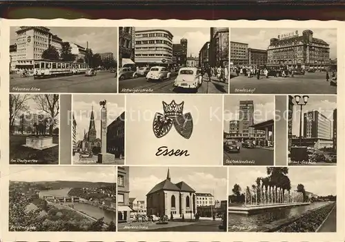 Essen Ruhr Stadtgarten Marktkirche Handelshof Kat. Essen