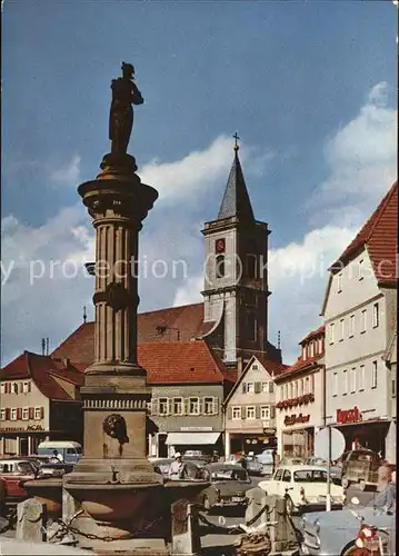 Bad Neustadt Marktplatz Brunnen Kirche Kat. Bad Neustadt a.d.Saale