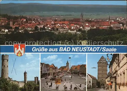 Bad Neustadt Totalansicht mit Turm Marktplatz Hohntor Kat. Bad Neustadt a.d.Saale