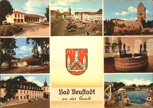 Bad Neustadt Kurhaus Stadtblick Hohntor Brunnenhalle Schwimmbad Kat. Bad Neustadt a.d.Saale