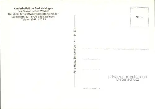 Bad Kissingen Kinderheilstaette Kat. Bad Kissingen