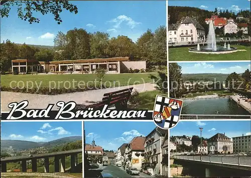 Bad Brueckenau Kureinrichtungen Bruecke Dorfpartie Schwimmbad Kat. Bad Brueckenau