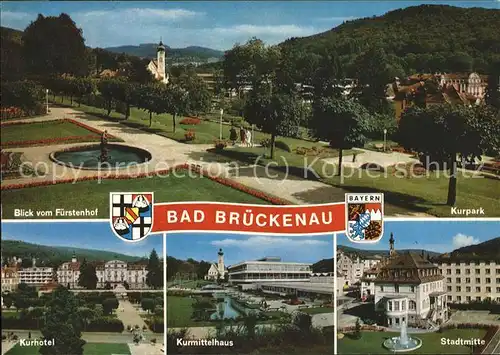Bad Brueckenau Kurpark Kurhotel Kurmittelhaus Stadtmitte Kat. Bad Brueckenau