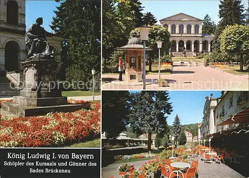 Bad Brueckenau Denkmal Koenig Ludwig I Kurhaus Kurterrasse Kat. Bad Brueckenau