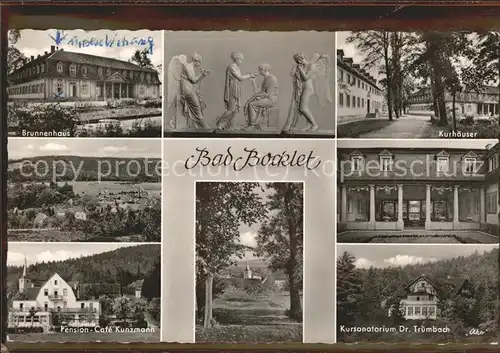 Bad Bocklet Brunnenhaus Kurhaeuser Pension Kunzmann Kursanatorium Kat. Bad Bocklet