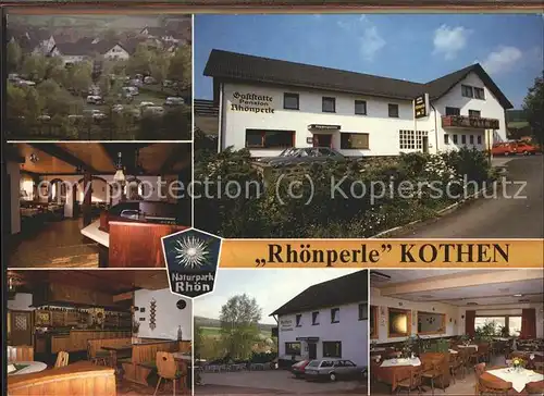 Kothen Hotel Restaurant Rhoenperle Gastraeume Kat. Motten