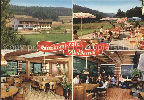 Burgwallbach Restaurant Cafe Waldesruh Gastraeume Terrasse Kat. Schoenau a.d.Brend